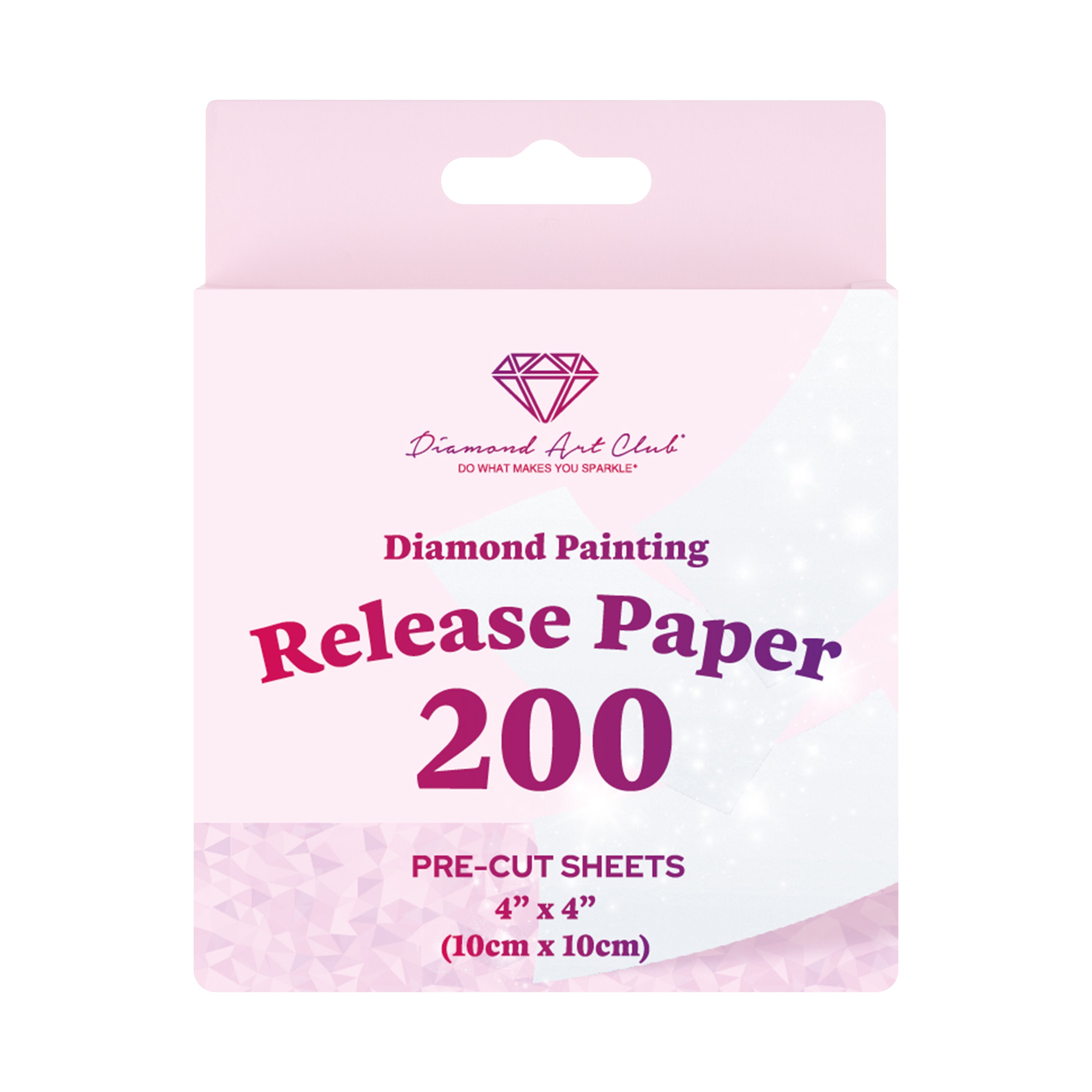200 Sheets Double-Sided Diamond Painting Release Paper Squares Y6