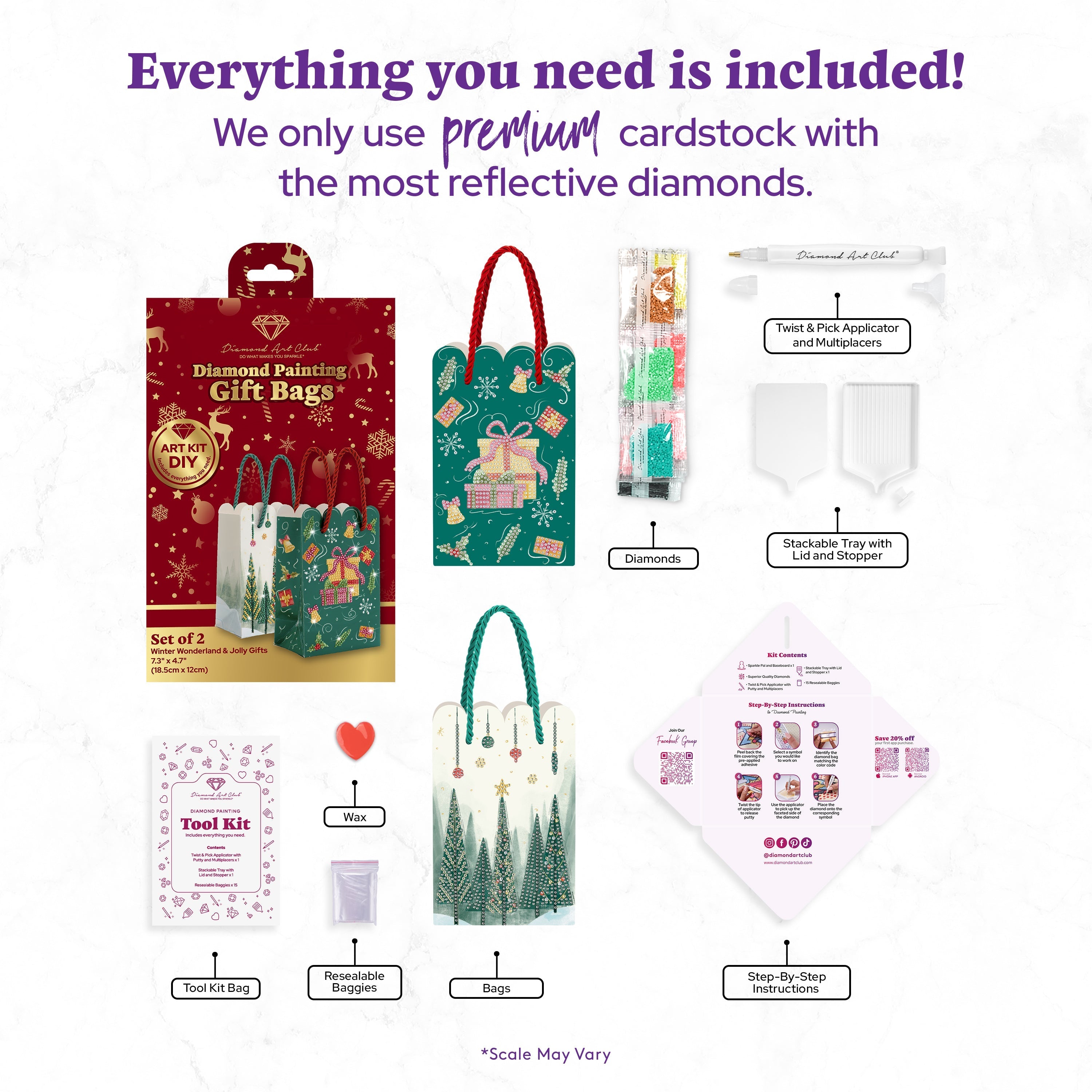 Winter Wonderland & Jolly Gifts - Gift Bags (Set of 2) A7