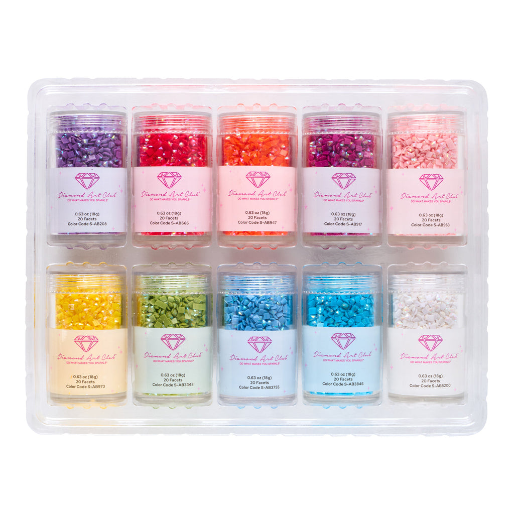Aurora Borealis - Rainbow Square (Set of 10) H5
