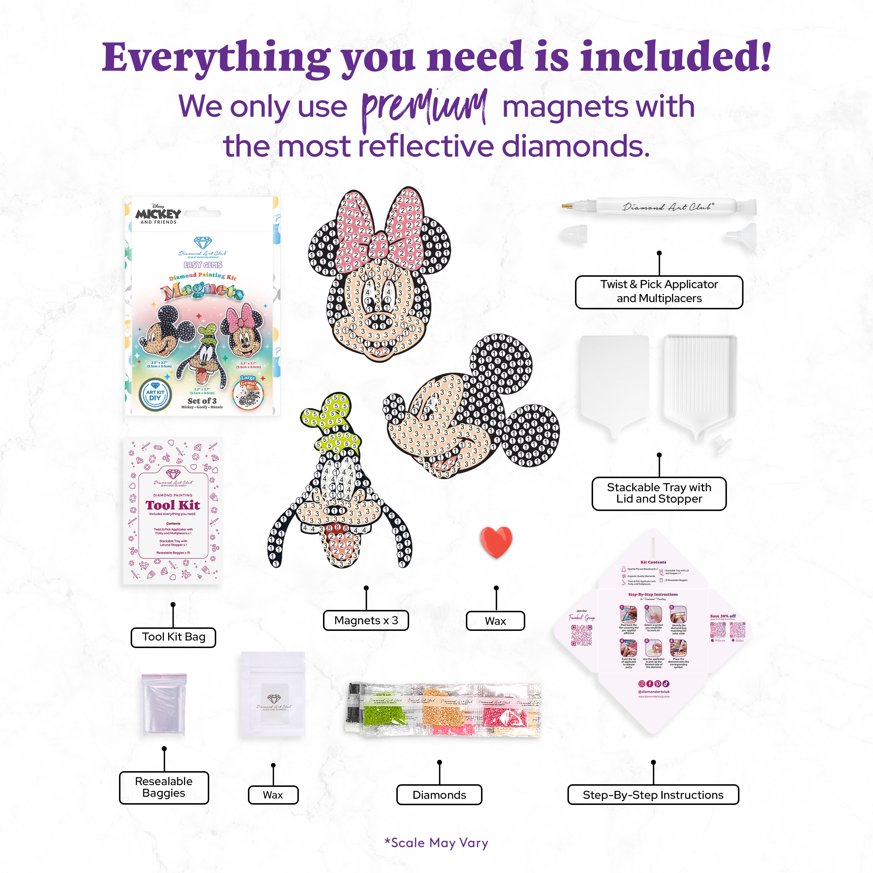 Easy Gem™ Magnets - Mickey and Friends™ (Set of 3) D0