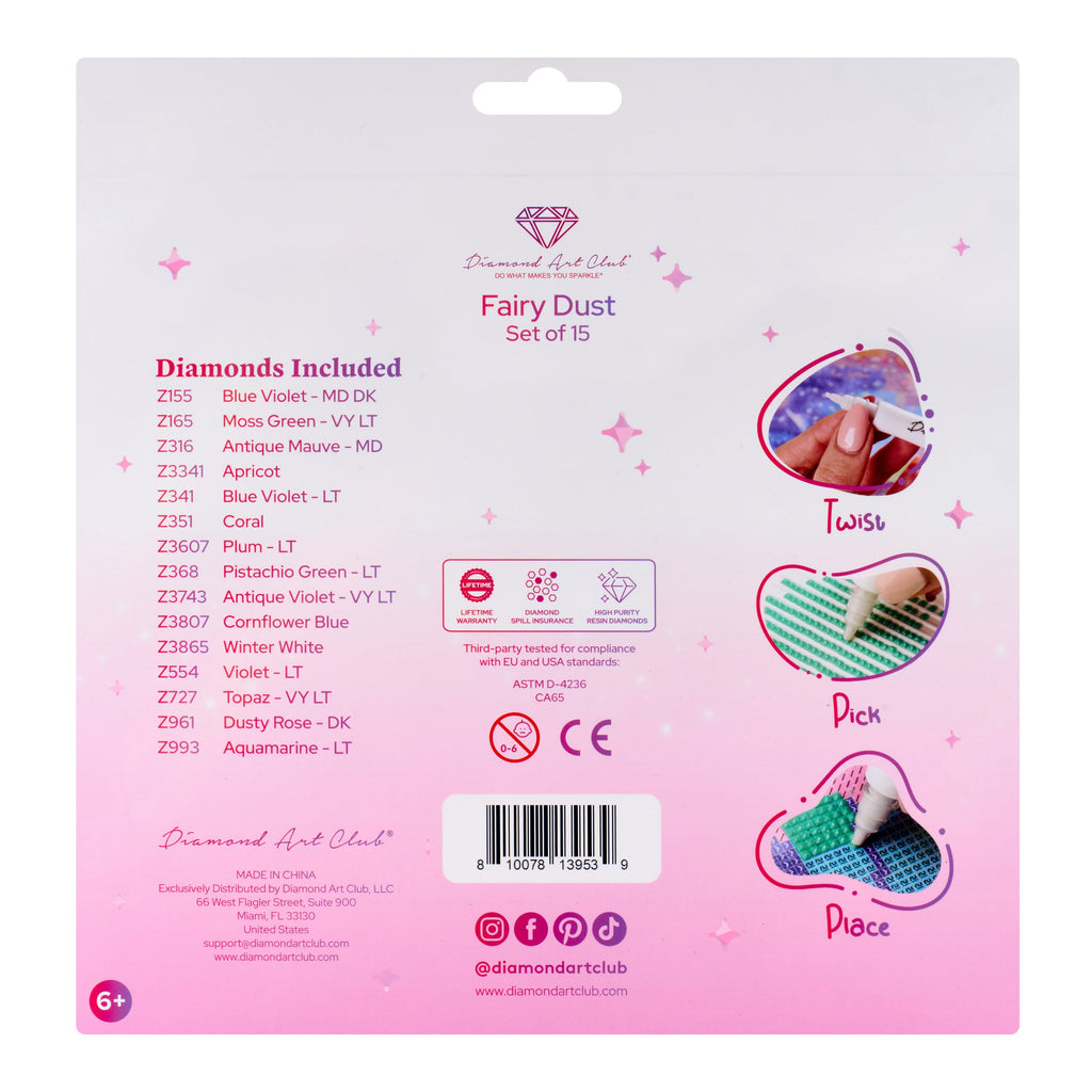 Fairy Dust® - Muted Rainbow Square (Set of 15) G5