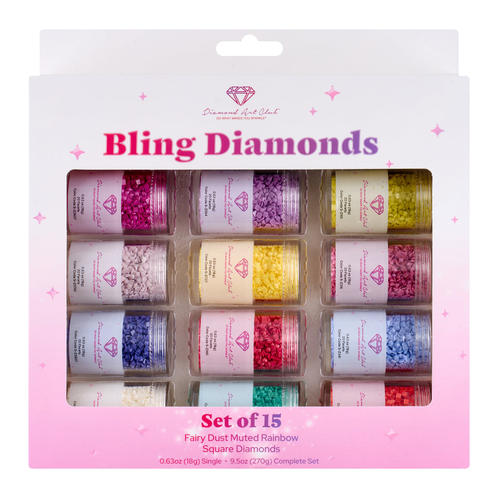 Fairy Dust® - Muted Rainbow Square (Set of 15) G5