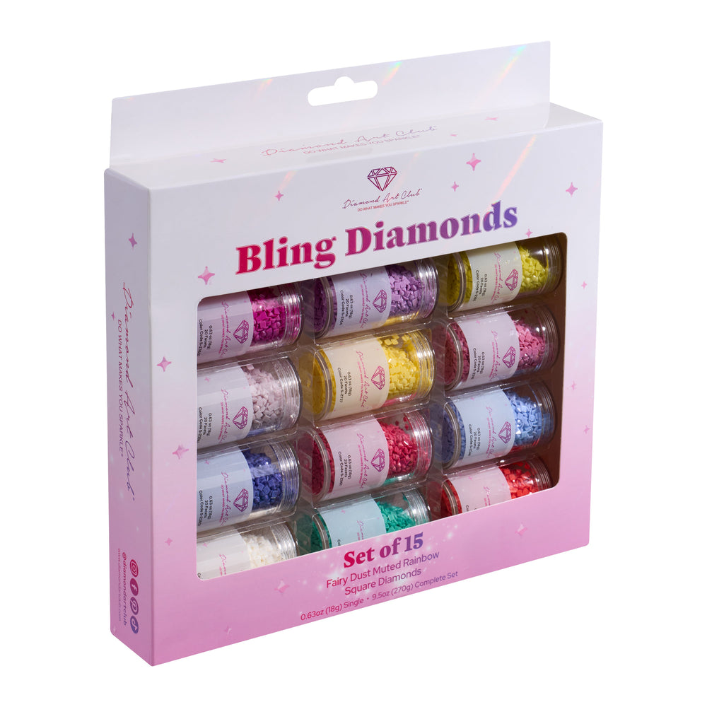 Fairy Dust® - Muted Rainbow Square (Set of 15) G9