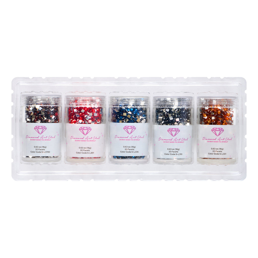 Iridescent - Jewel Tones Square  (Set of 5) A6