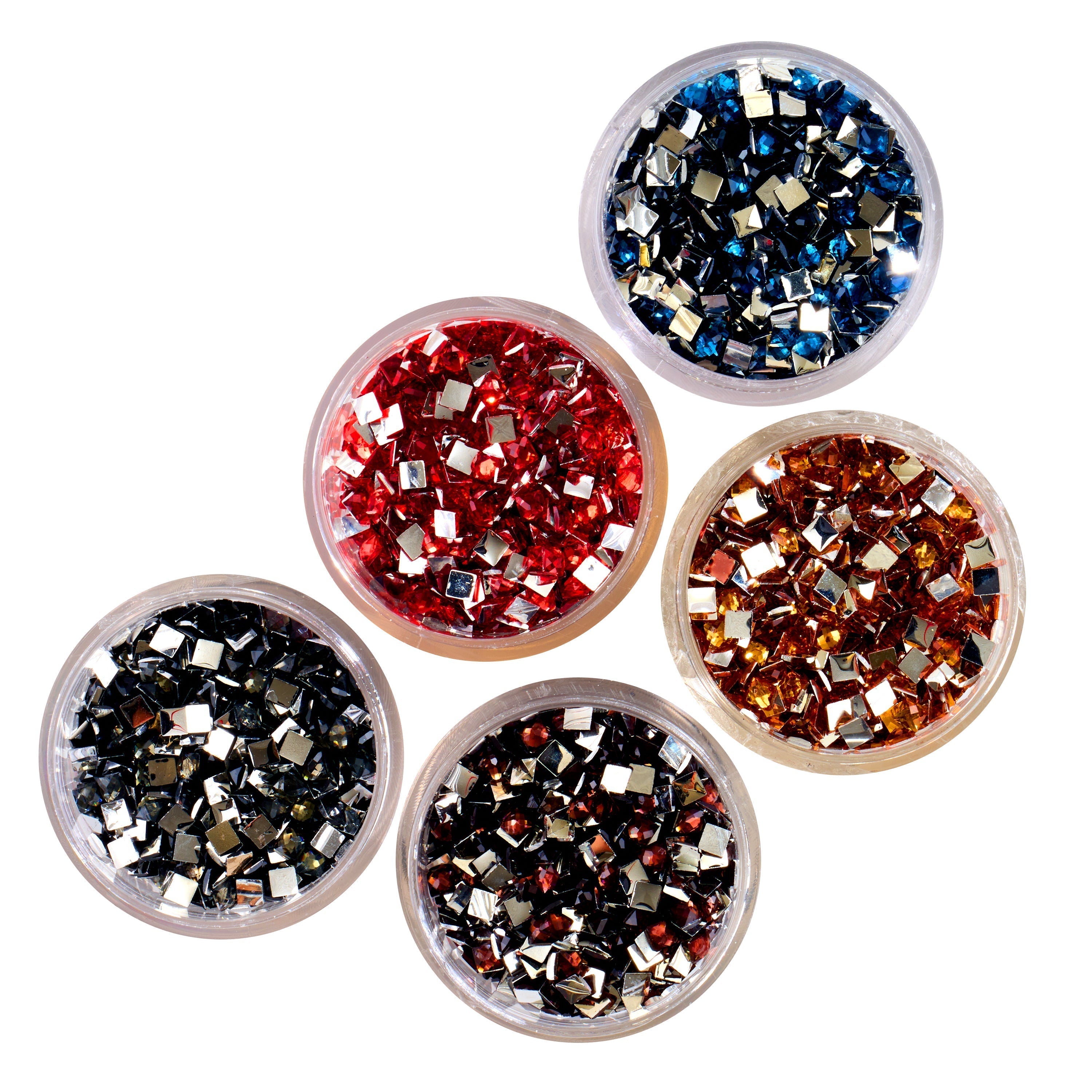 Iridescent - Jewel Tones Square  (Set of 5) A6