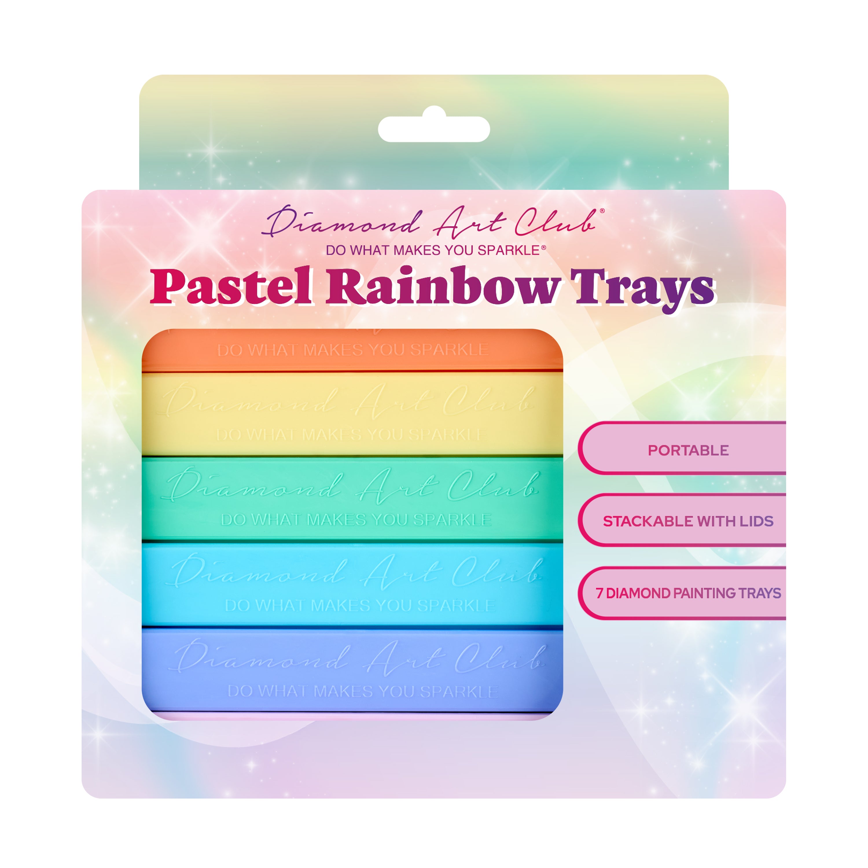 Pastel Rainbow Trays - Large (Set of 7) A2
