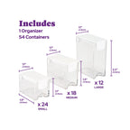 Premium 54-Container Diamond Storage Organizer H2