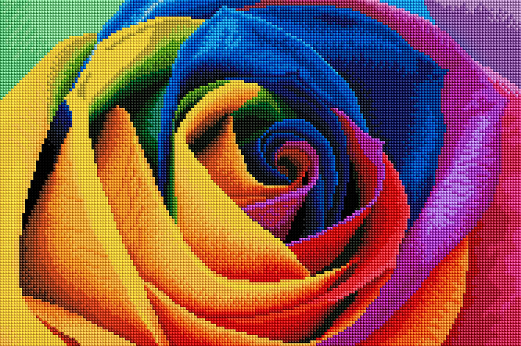 Rainbow Flower Petals W6